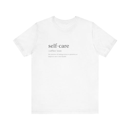 Self-Care Unisex Jersey Tee - Inspiring Wellness Apparel