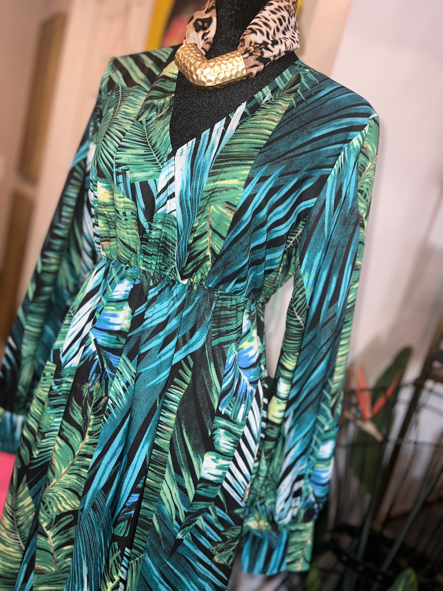 Beautiful Tropical Paradise Maxi Dress