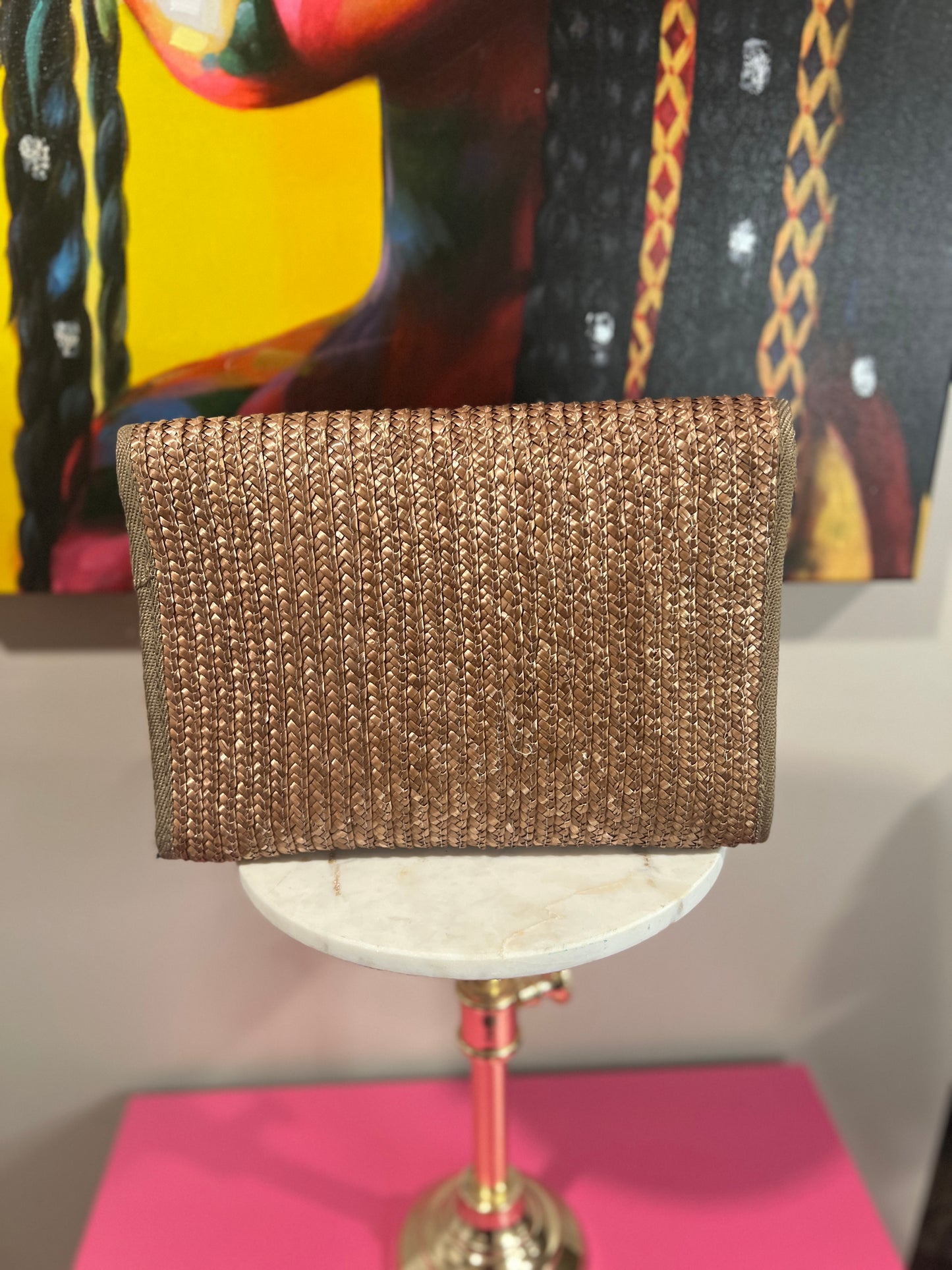 Vintage Woven Crossbody Bag – Earthy Elegance