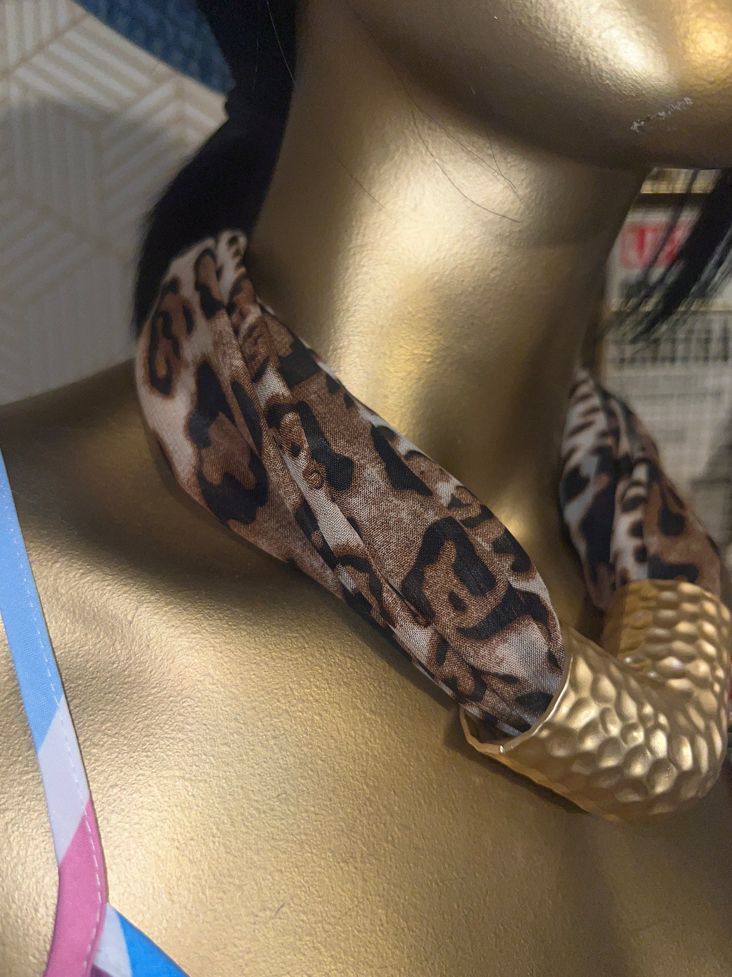 Leopard Golden Pipe Necklace
