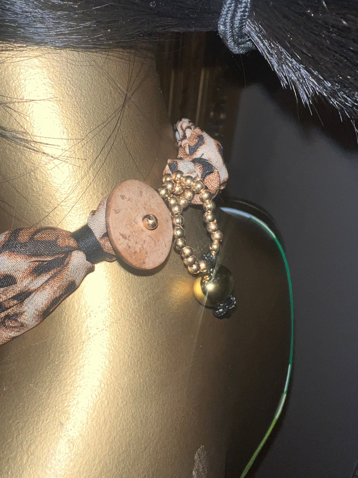 Leopard Golden Pipe Necklace