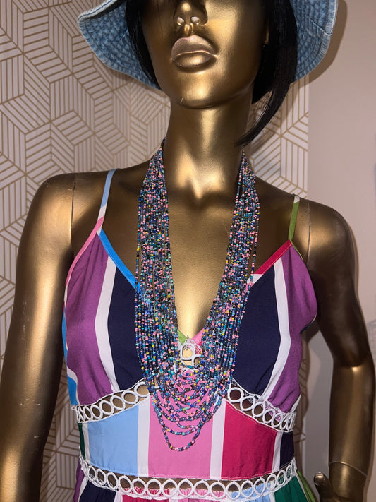 Cotton Candy Beaded Necklace