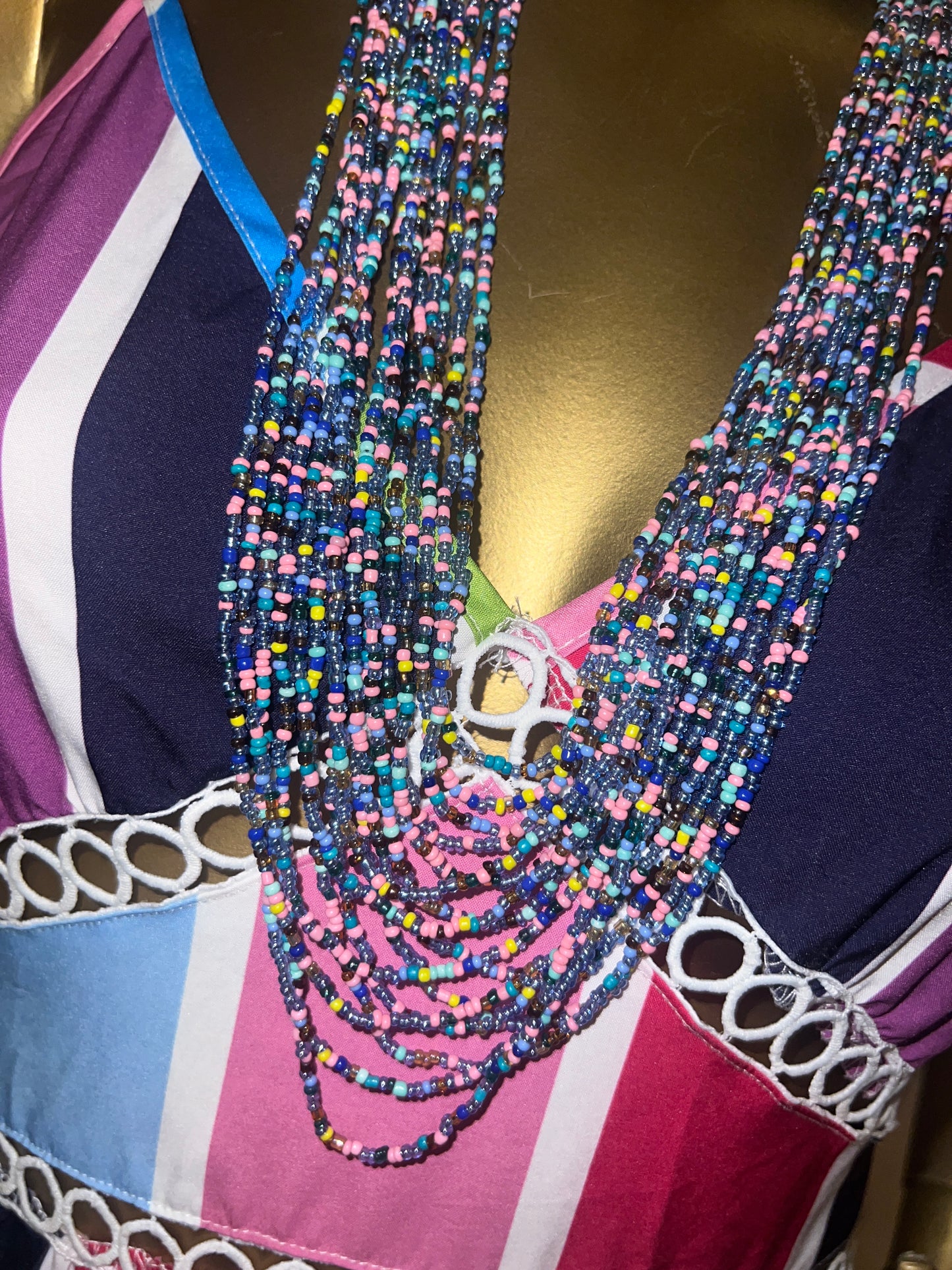 Cotton Candy Beaded Necklace