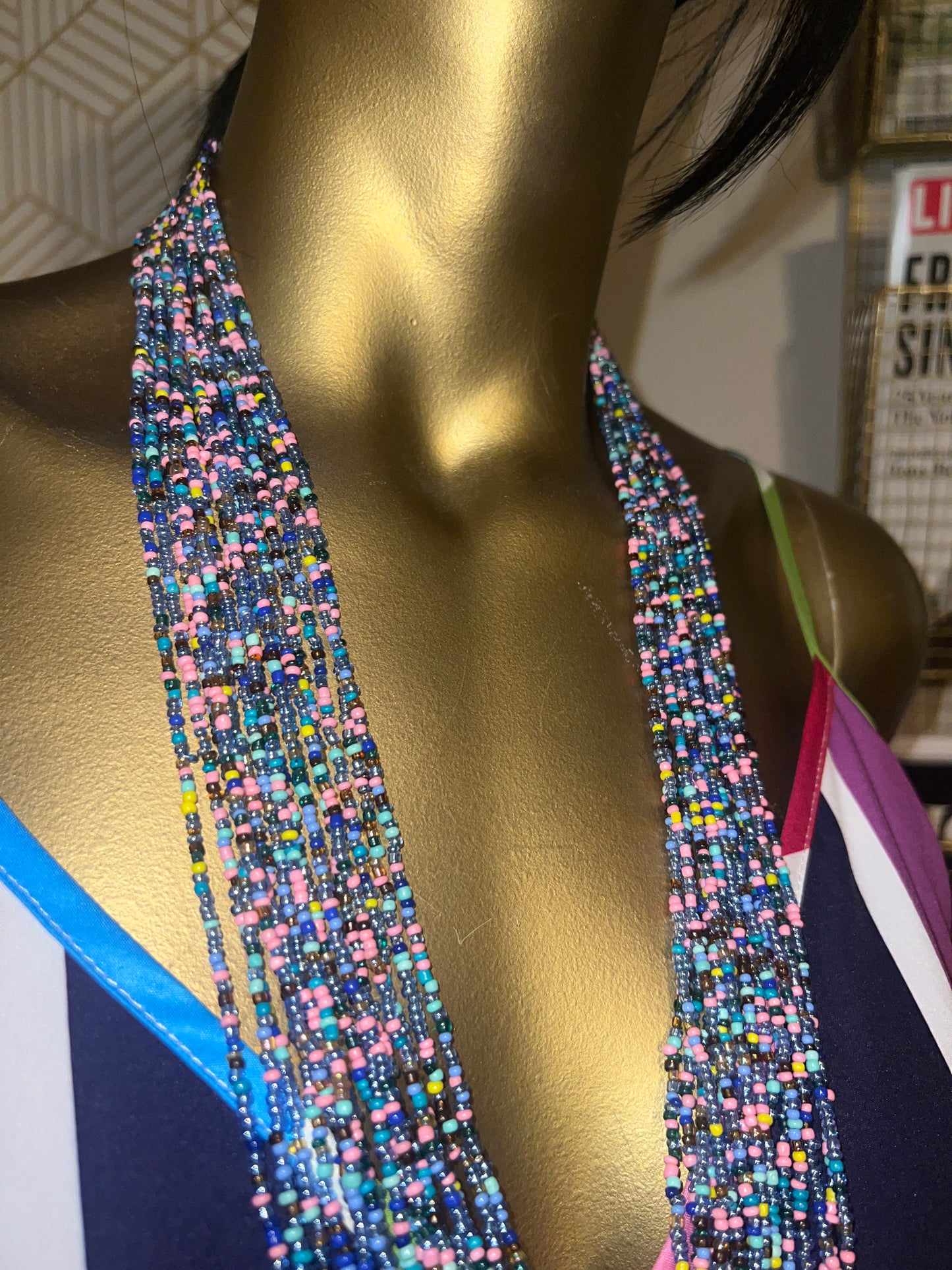 Cotton Candy Beaded Necklace