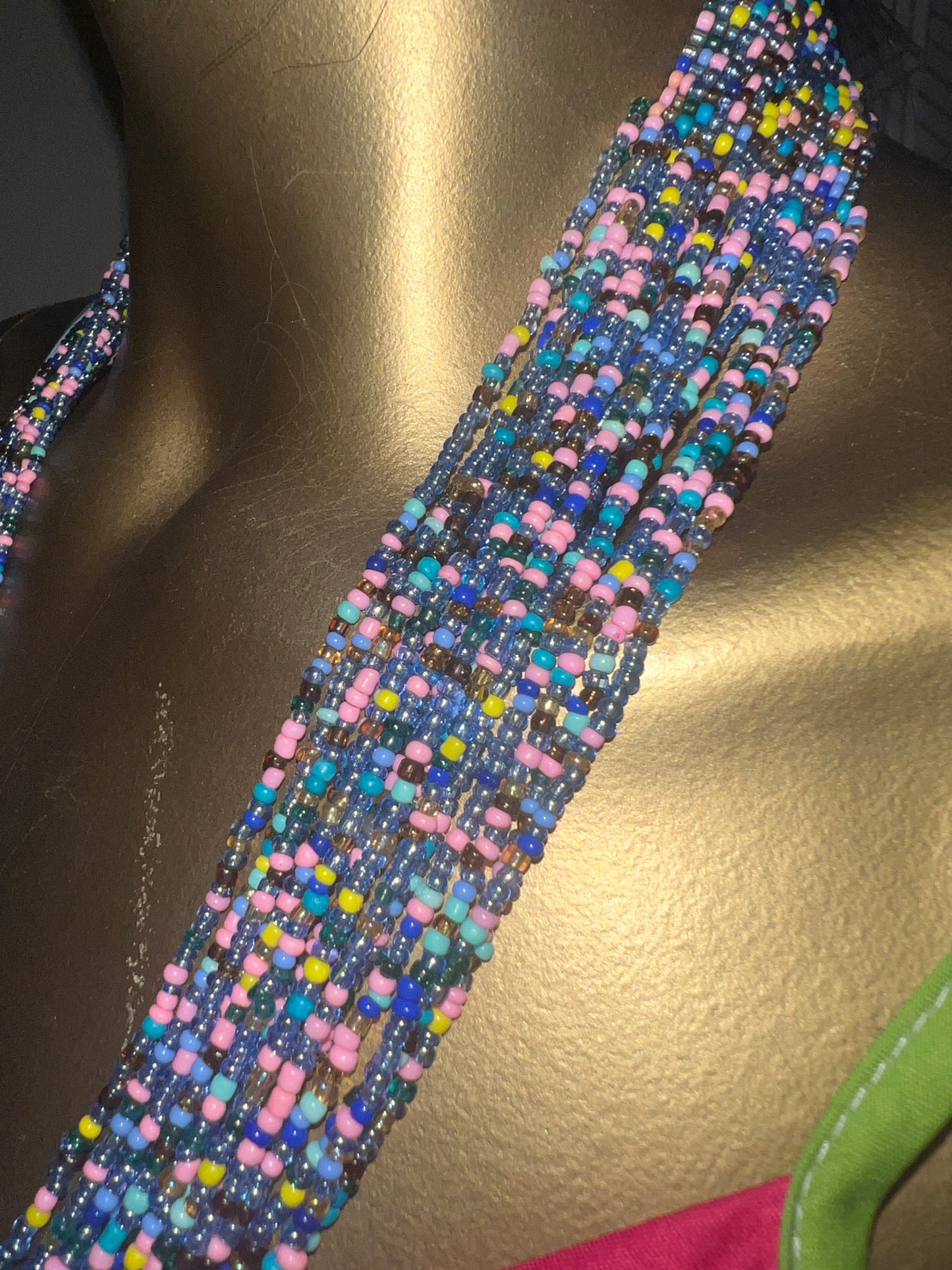 Cotton Candy Beaded Necklace