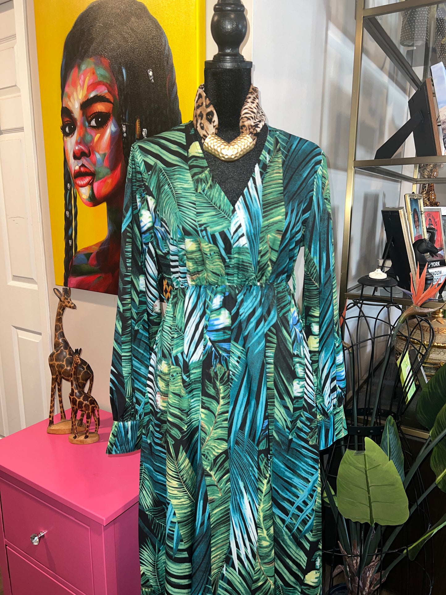 Beautiful Tropical Paradise Maxi Dress