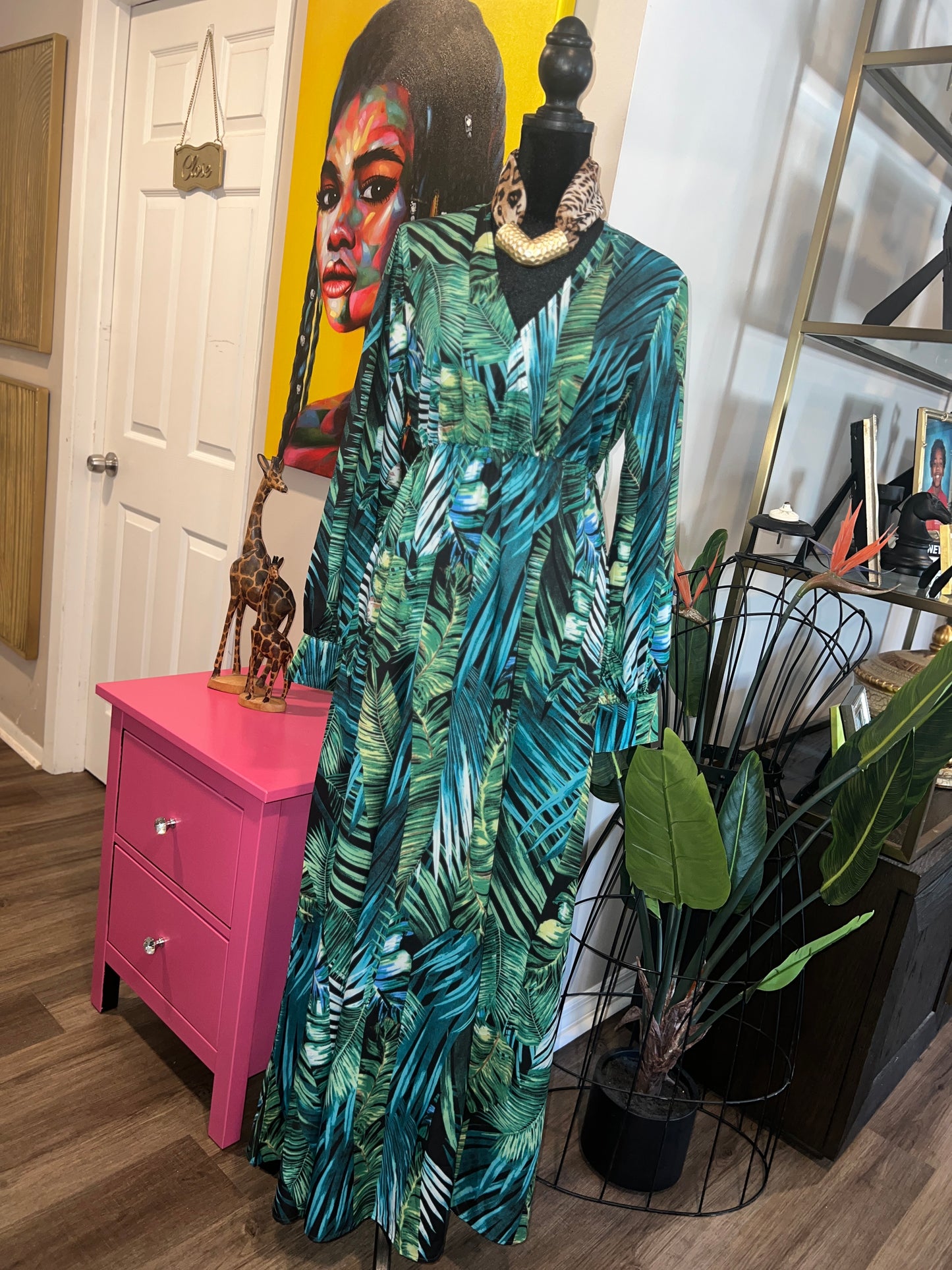 Beautiful Tropical Paradise Maxi Dress